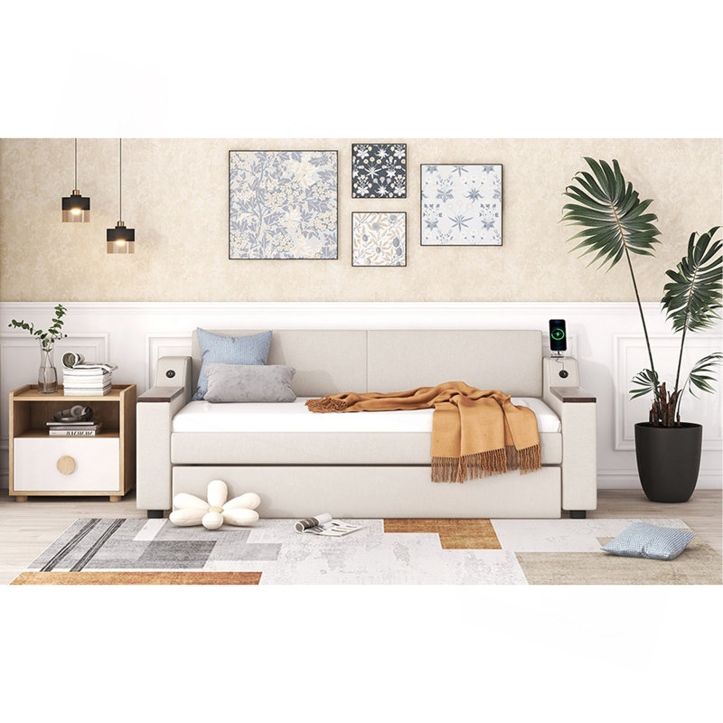 Lit de jour polyvalent avec rangement avancé et conception conviviale pour un confort accru