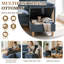 Canapé modulaire en forme de U de 102 po avec repose-pieds avec rangement, canapé rembourré en chenille avec coussins à ressorts profonds et poches latérales pour salon, appartement-288166252