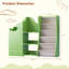 Keyjuan Book Shelf Tree Cabinet Bookshelf 80cm Tall Bookcase Wood 3Tier Large Bookshelves with Doors Storage 