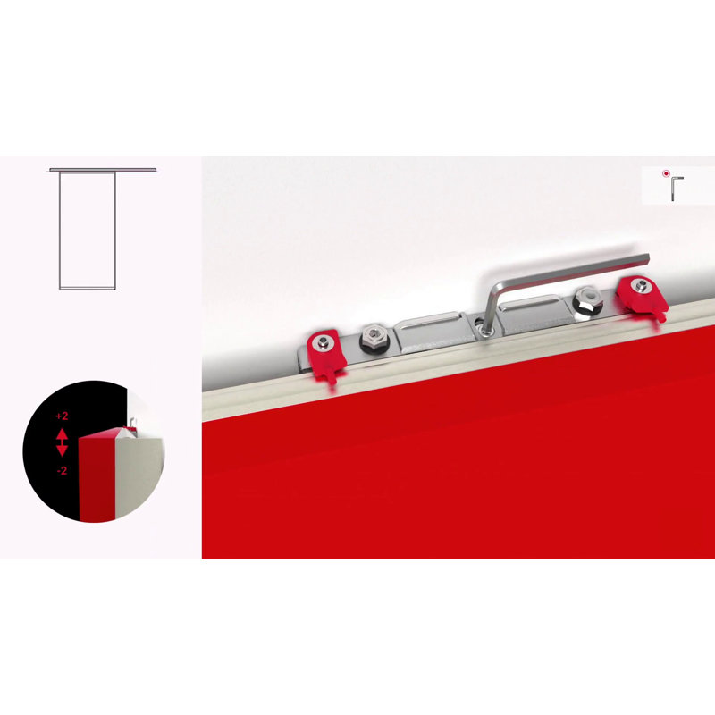 Magic 2 White Wall Mount Sliding Door System