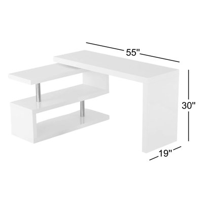 Demetra L-Shaped Writing Desk