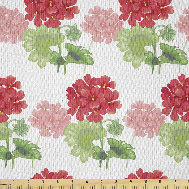 Datron Colourful Image of Continuous Pastel Toned Flowers Multi-Purpose Fabric