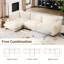 Canapé modulaire rembourré avec repose-pieds de salon 99,5 po Lilea-348284804