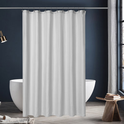 Water Repellent Fabric Solid Colour Shower Curtain