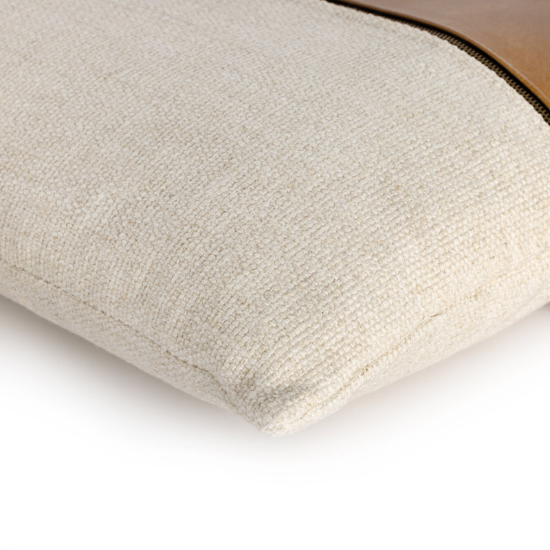 Lumbar Pillow Cover & Insert, 16"H x 24"W, Sonoma Butterscotch Top Grain Leather