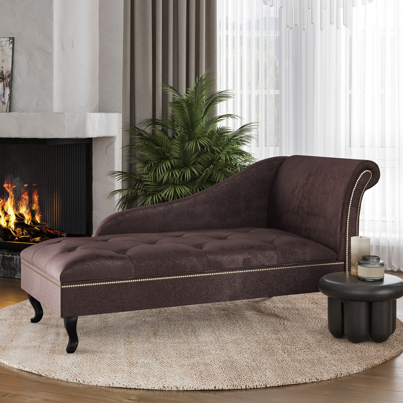 Chaise longue rembourrée Haskell, Brun