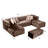 Verble Velvet U-Shaped Sectional Symmetrical-862250787-862250952
