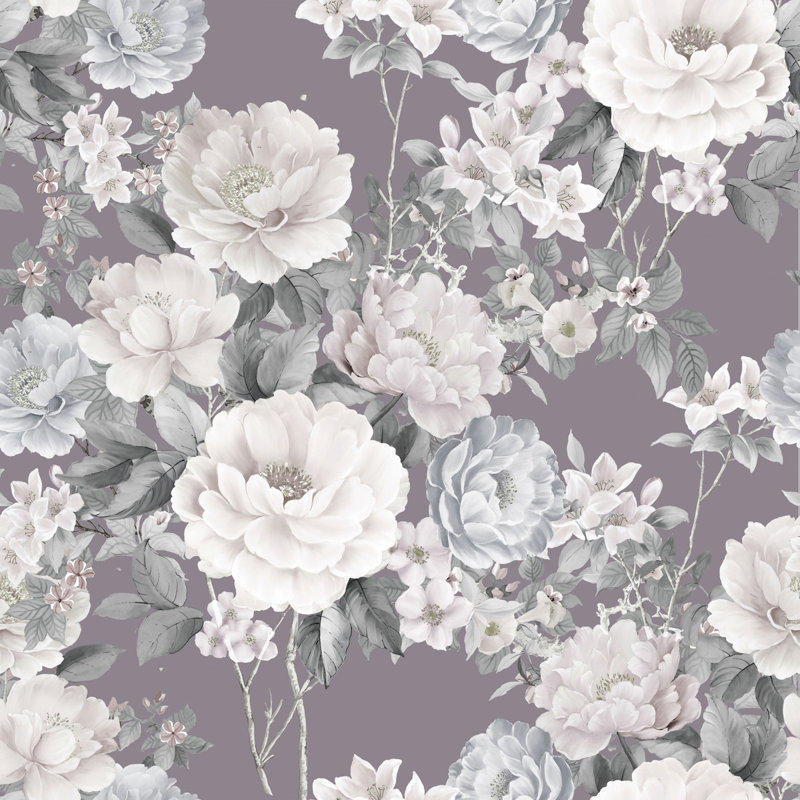 Peel & Stick Floral Wall Mural, 8.33' W x 8.33' L