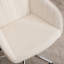 Chaise de bureau ergonomique en velours beige - Piètement pivotant confortable pour de longues heures d'étude, assise relaxante en métal robuste