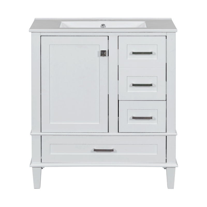 Rangement pour salle de bain Susse, Blanc