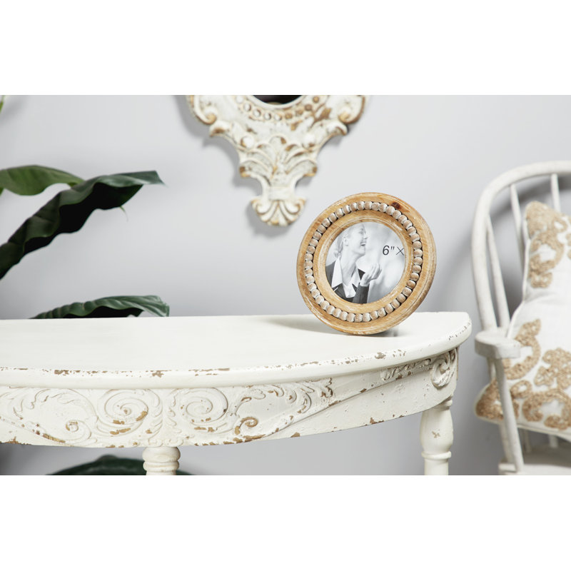 Cadre photo rond en bois Dyonisia