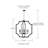 6 - Light Dimmable Lantern Geometric Chandelier-32971098