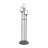 Cole And Grey Metal Tall Floor Hurricane Lamp With 3 Posts And Round Base