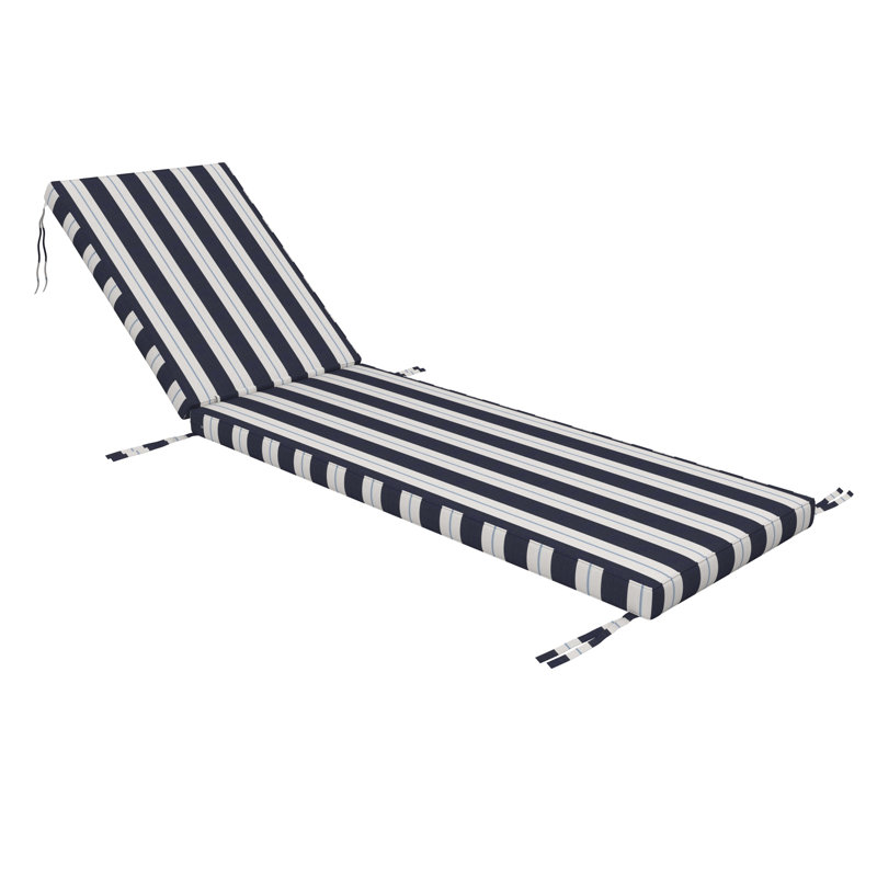 Outdoor Chaise Cushion With Sunbrella Fabric, 21" W x 78" D, Sunbrella® Relate Harbor