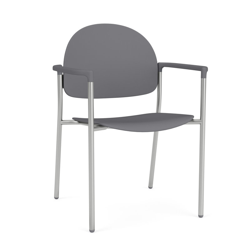Chaise d'invité Chat Chat, Argent, Poly silex gris