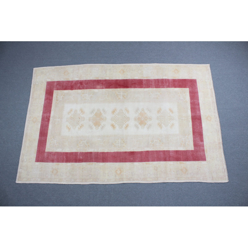 Grand tapis Oushak rétro en jaune estompé, idéal pour rehausser l'esthétique de votre salon