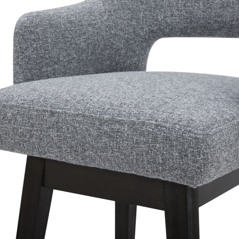 Bethine Swivel 26'' Counter Stool, Gray