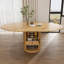 Table de salle à manger extensible ovale avec rangement à 2 niveaux-2064249738