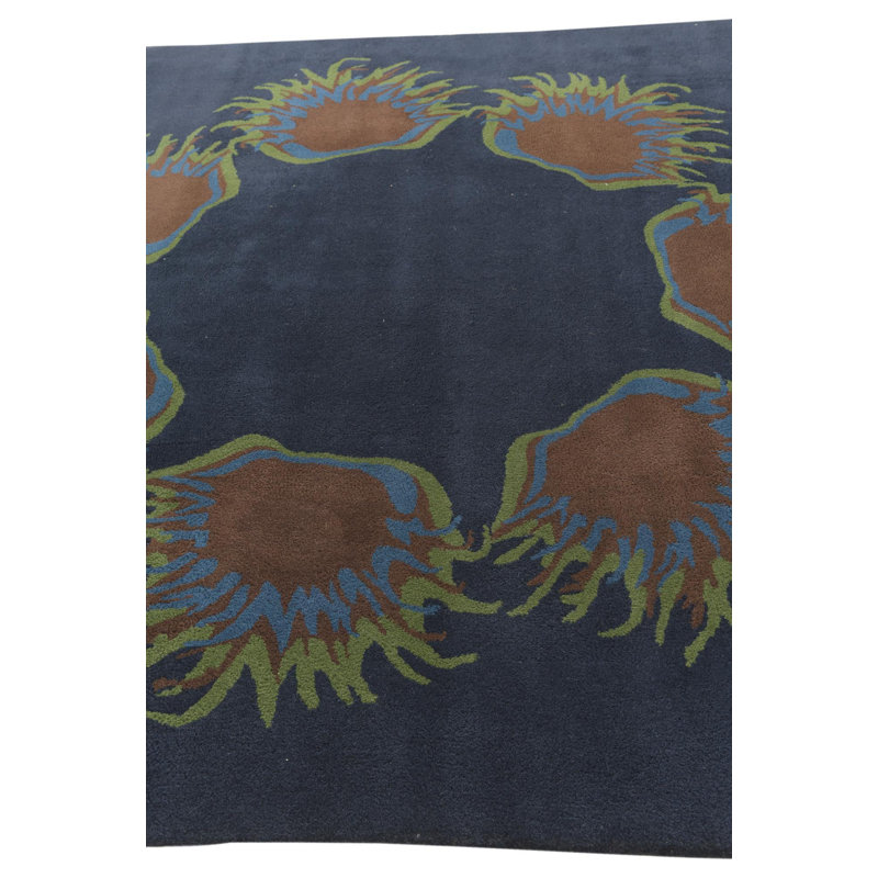 Tapis carré bleu marine Iverson