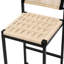 2 tabourets de bar avec corde en papier tissé, base en métal, style moderne, adapté à toutes les occasions, capacité jusqu'à 220 lb, l 14,91 po x H 35,19 po n'importe où,