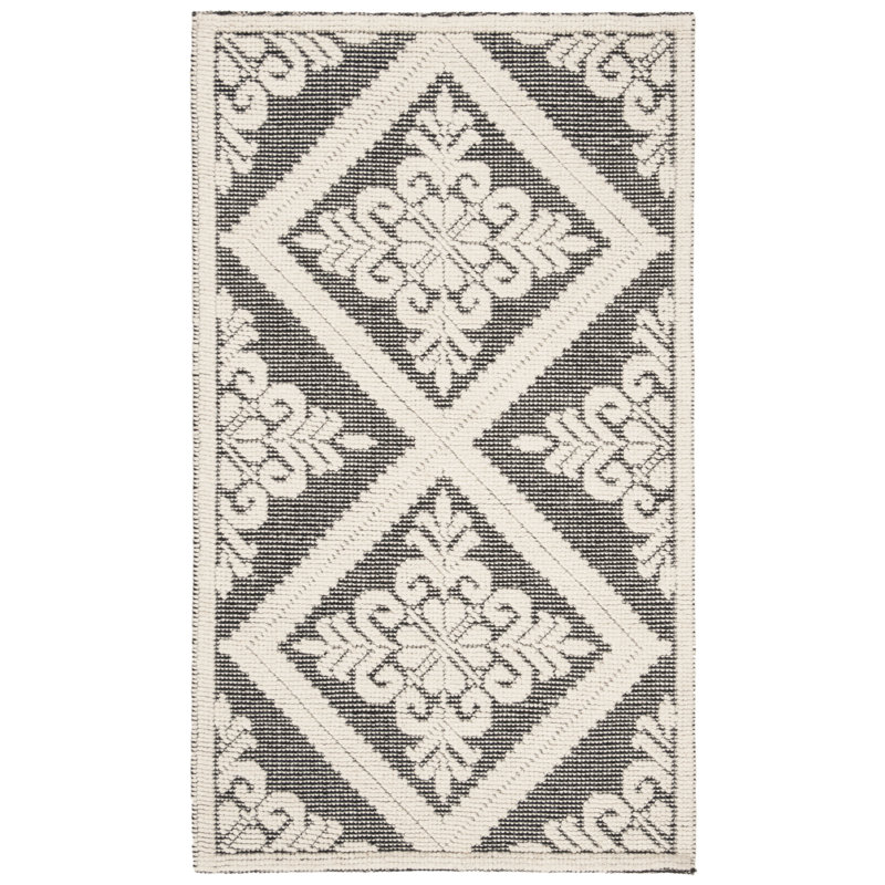 Kelty Hand Woven Wool Geometric Rug, Rectangle 2'3" x 4'