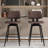 Set Of 2 Swivel Bar Stools With Backrest, Faux Leather Upholstered Counter Height Chairs With Footrest, Modern 4 Legs Bar Chairs For Kitchen Island, Dining Room-675624460