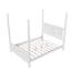 Traditional Solid Wood Four Poster Bed With Horizontal Grille Design,-1444918585-1444918583