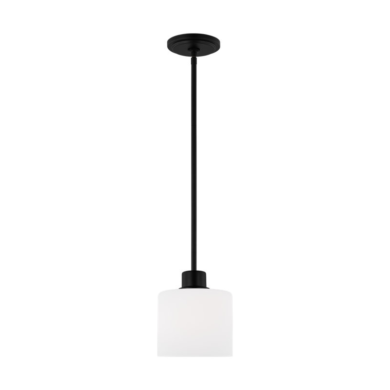 Canfield One Light Mini-Pendant from Generation Lighting , No, Midnight Black