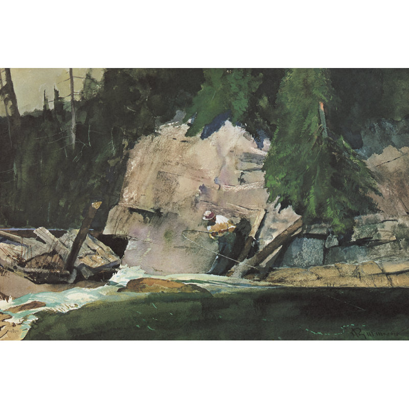Fishing Retreat IV by Roy M. Mason - Wrapped Canvas Painting, 20cm H x 30cm W