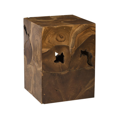 Teak Slice End Table