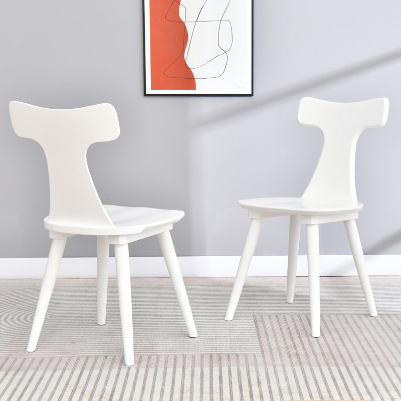 Chaise d'appoint de salle à manger Bordie, Blanc