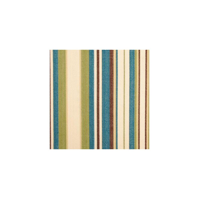 Tissu nalani Alfred Shaheen, Aqua / cacao