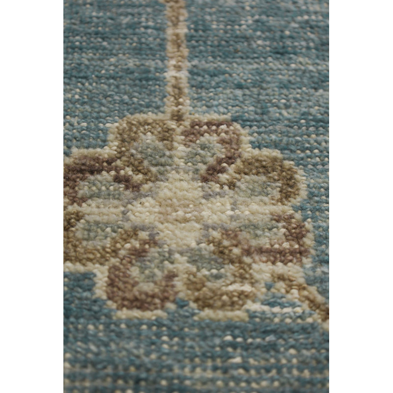 Tapis unique bleu Rajasthan 9 pi 1 po x 12 pi 2 po Rectangle