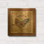 «Old World Poule 2» par Jean Plout, art mural en métal doré, 12 po x 12 po-1704632498