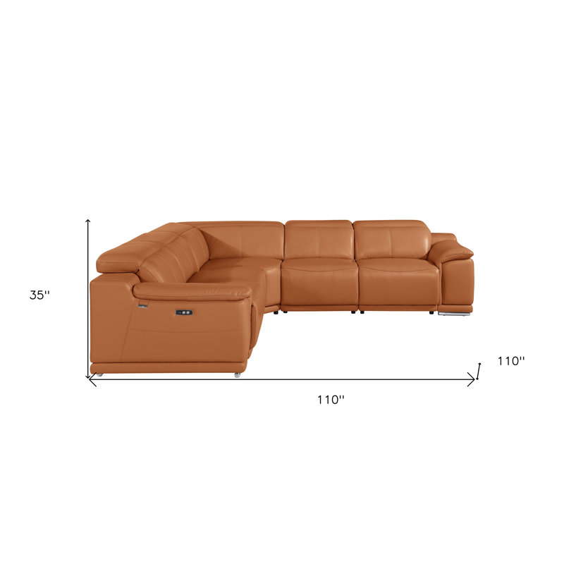Canapé modulaire en L cinq pièces Camel