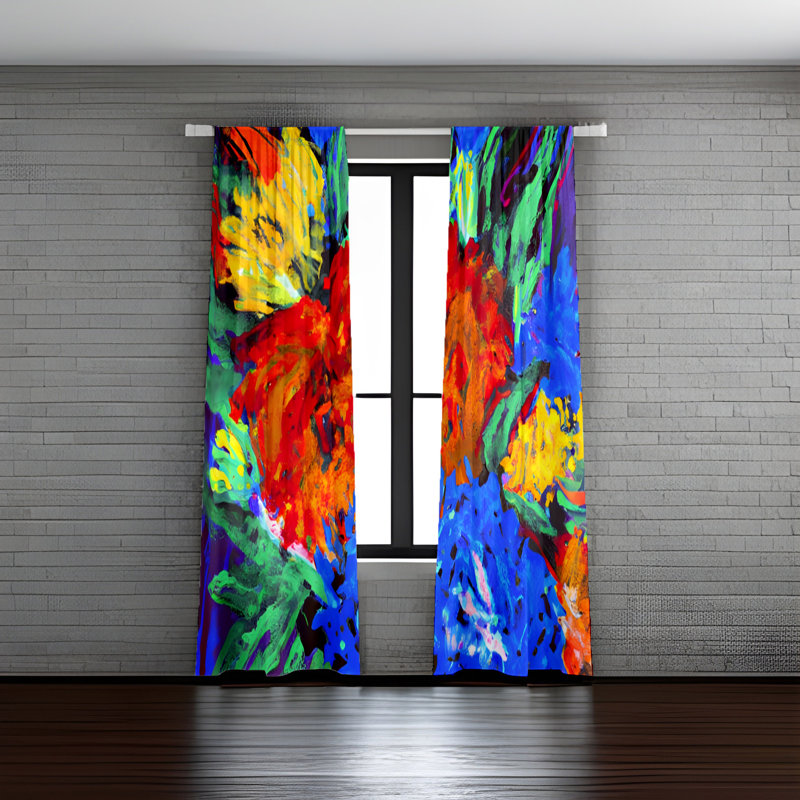 Ambera Semi Sheer Curtain Panel Pair, 40" W x 52" L