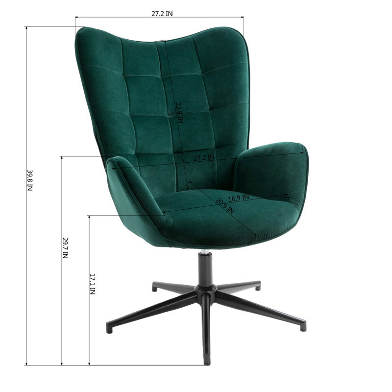 Georges Reception Chair, Green