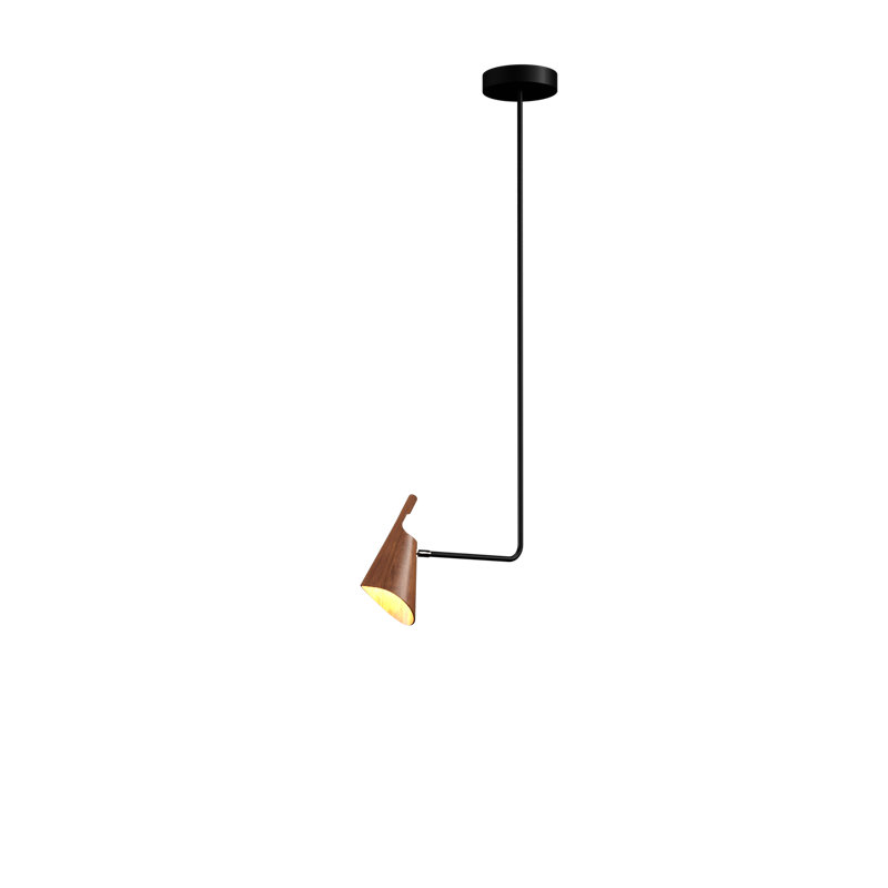 Luminaire suspendu conique à 1 lumière, Imbuia