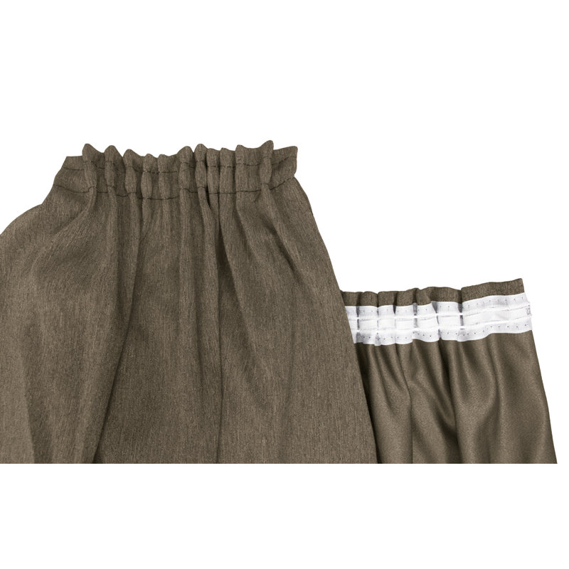 Quade Room Darkening Curtain Pair, 180cm H x 135cm W, Tan