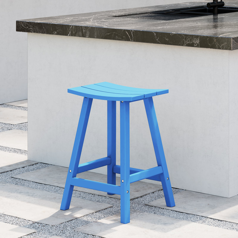 Tabouret de bar Laguna, Tabouret de comptoir (siège d’une hauteur de 24, Bleu pacifique