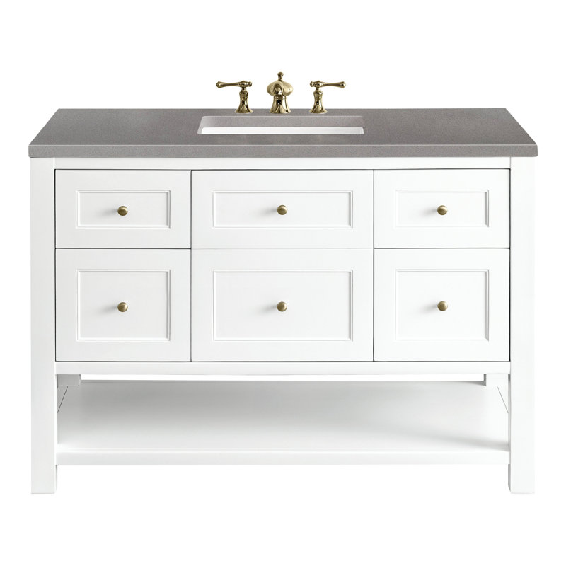 Breckenridge 48'' W Single Vanity, Cala Blue, 8" Widespread, Bright White