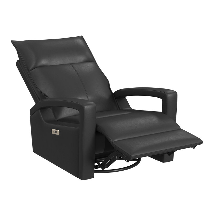 Fauteuil inclinable Whitsett P1 avec fauteuil oscillant et pivotant en gris Del Mar, Noir