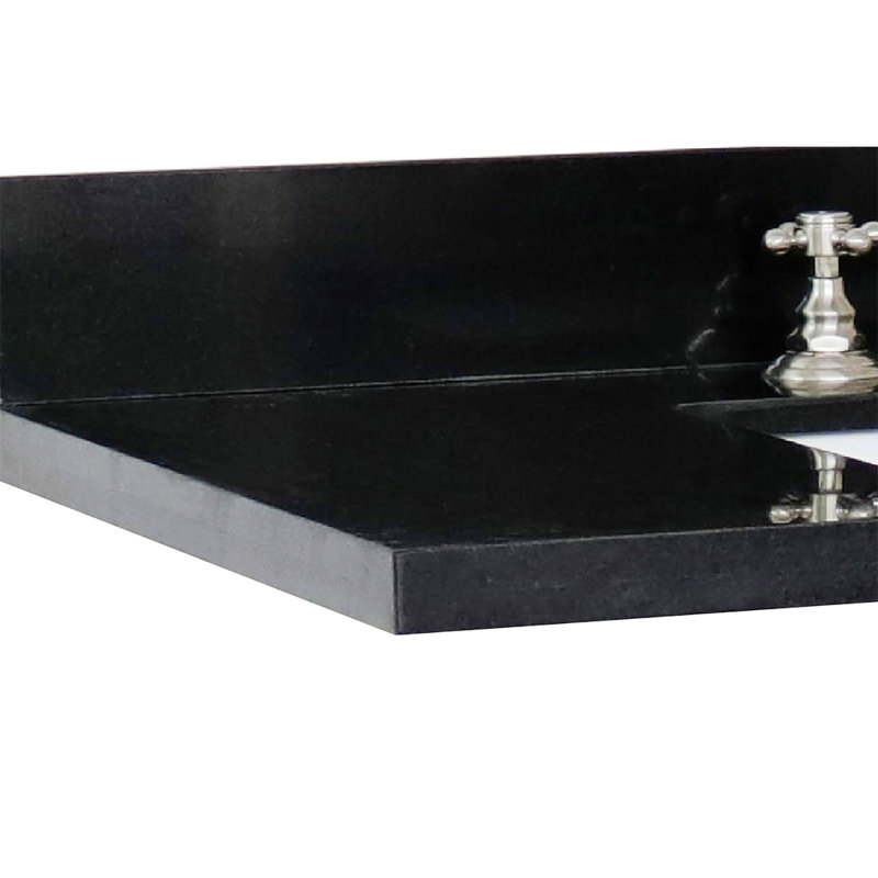 Plateau de meuble-lavabo simple 31 po avec lavabo, Noir galaxie