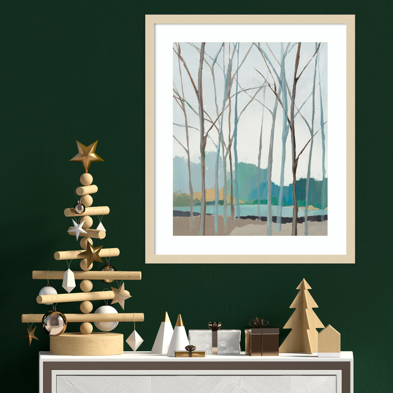 «Winter Trees II» par Isabelle Z, impression sur bois encadrée, H 25 po x l 21 po