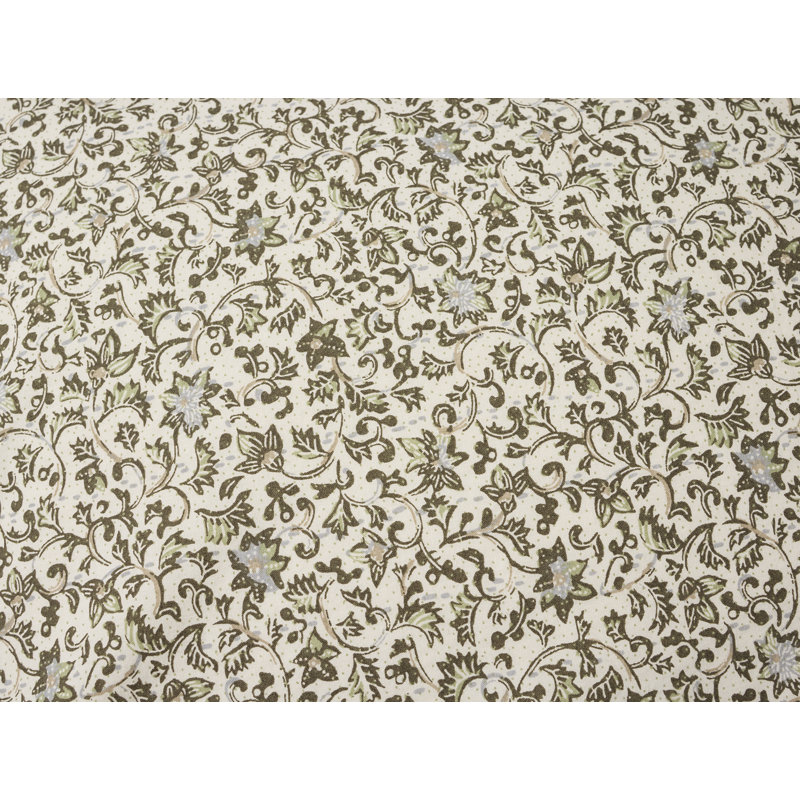 Organic Print Percale Sheet Set, Full, Olive Asterid