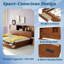 Lit de jour double en bois Afor, canapé-lit avec tiroirs de rangement, ports USB et tablette supérieure amovible-283236382