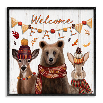 «Welcome Fall Woodland Animals», estampe numérique, conception par Elizabeth Tyndall