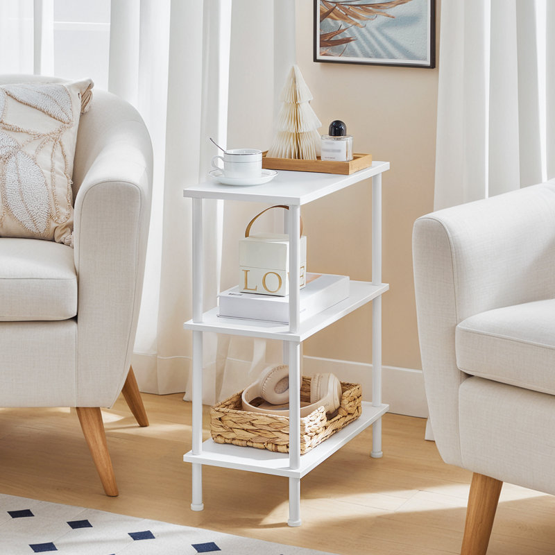 Reggis 24.4'' Tall Side Table, White