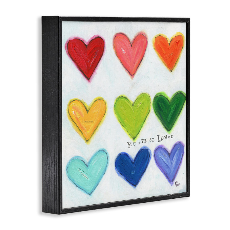 «You Are So Lived Rainbow Hearts», estampe numérique par Alli Rogosich, H 12 po x l 12 po x P 1,5 po