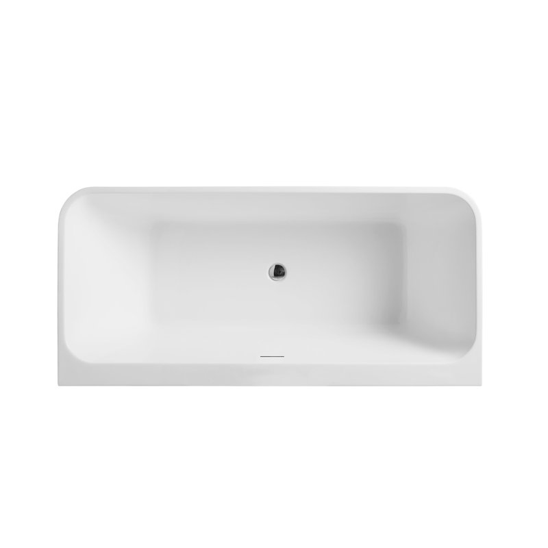 Dashiel 67'' White Acrylic Freestanding Soaking Bathtub